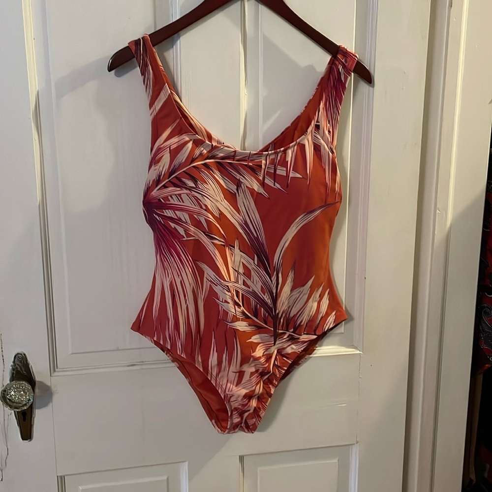 Tropical orange one piece. Size medium. Kona Sol.